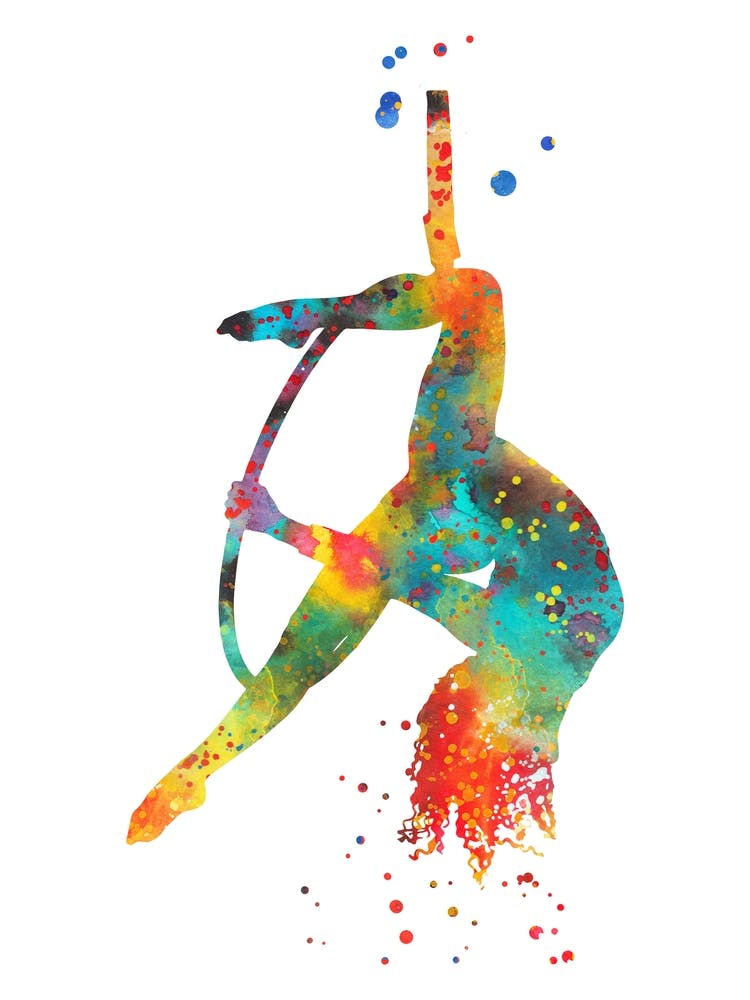 Aerial Hoop Lyra Aerial Ring Cerceau Cerceaux Watercolor 3
