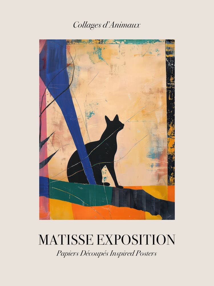 Cat 1 Matisse Inspired Exposition Animals Poster