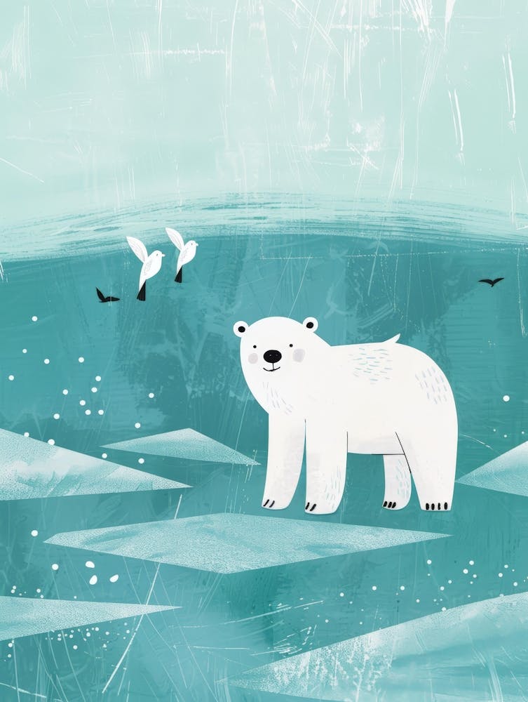 Polar Bear In The Ice