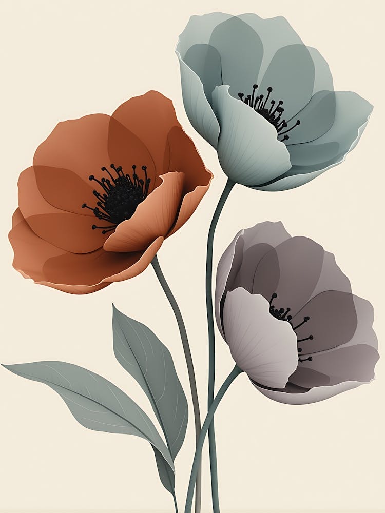 Warm Aesthetic Flower Prints | Boho-Inspired Botanical Wall Art