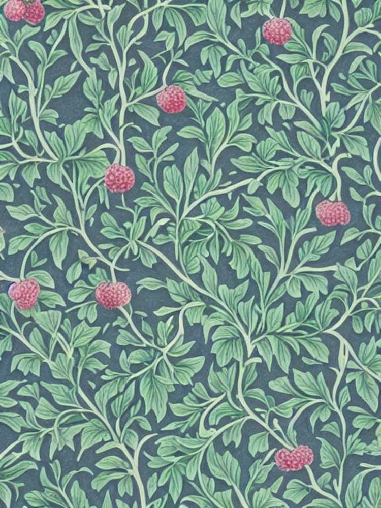 Black Raspberry 2 Vintage Botanical Fruit