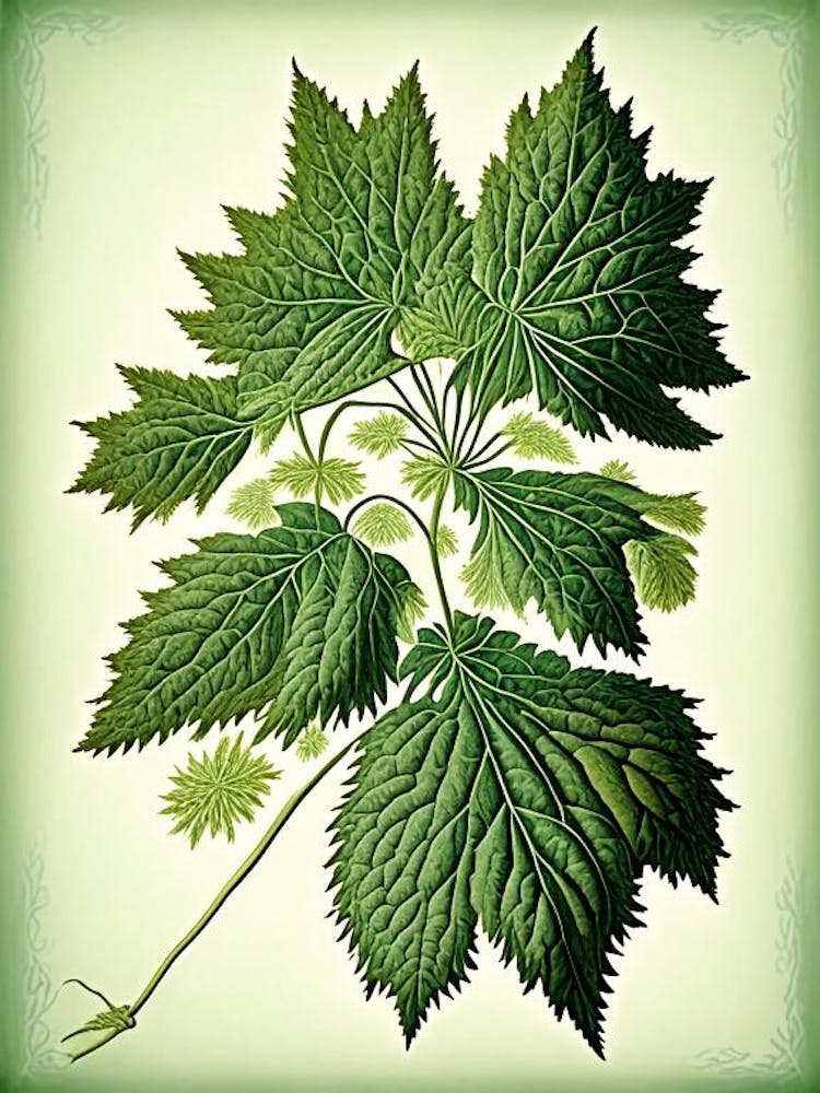 Stinging Nettle Herb Vintage Botanical
