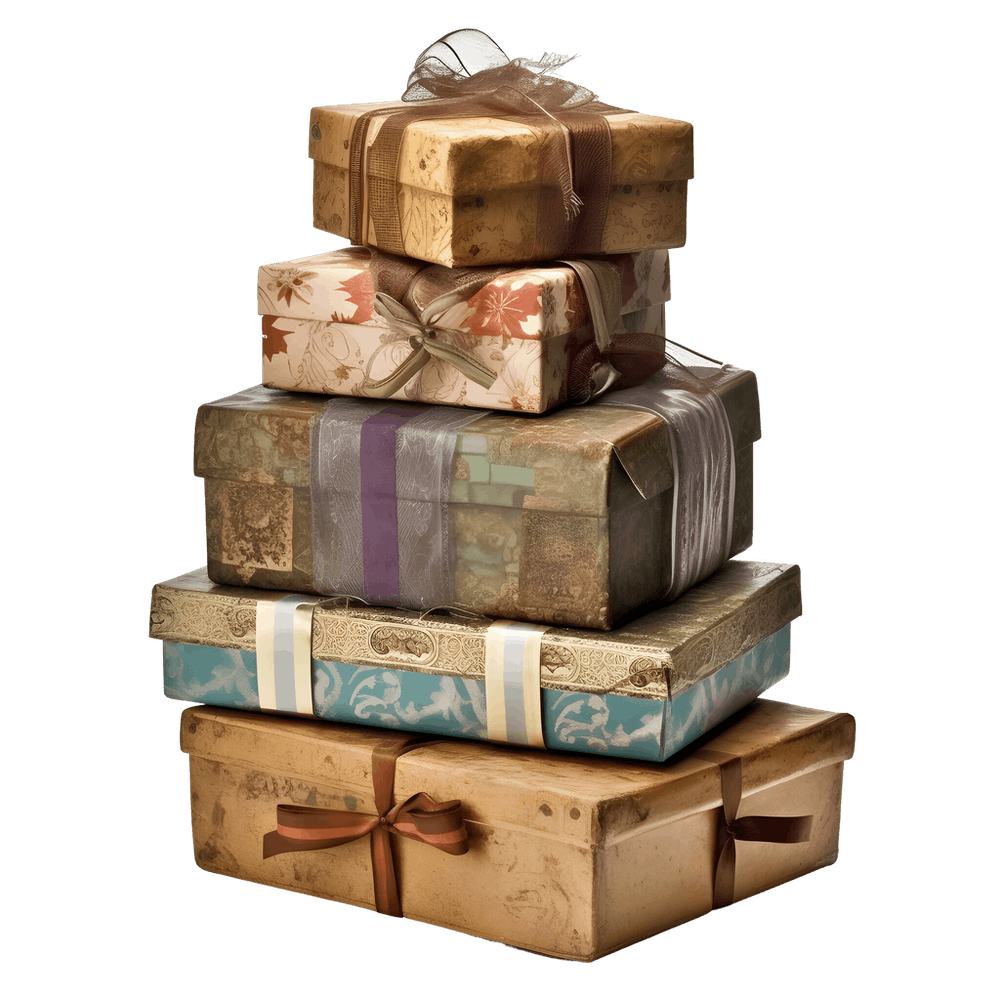 Gestapelte Geschenkboxen