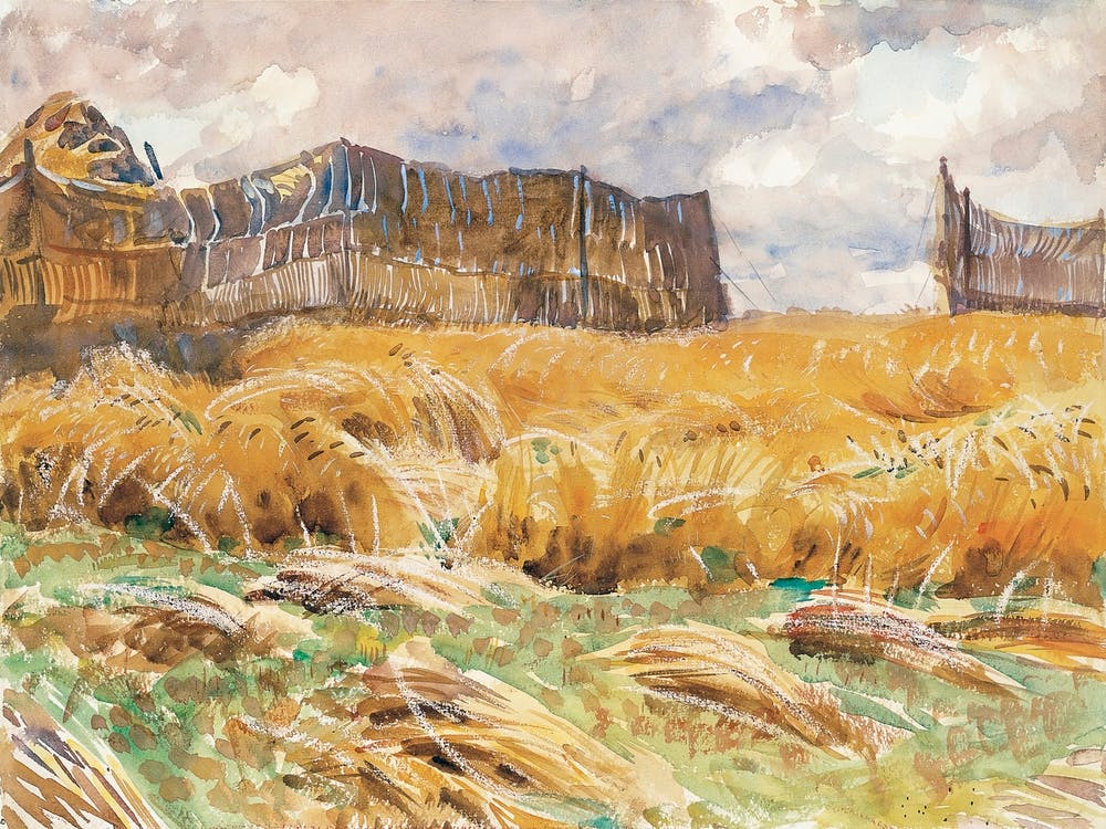 Camouflaged Field In France (1918), John Singer Sargent