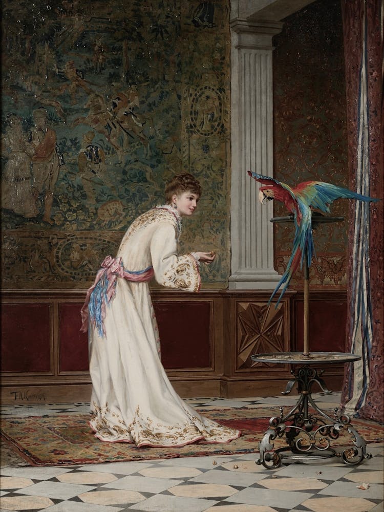 Lady With A Parrot 1