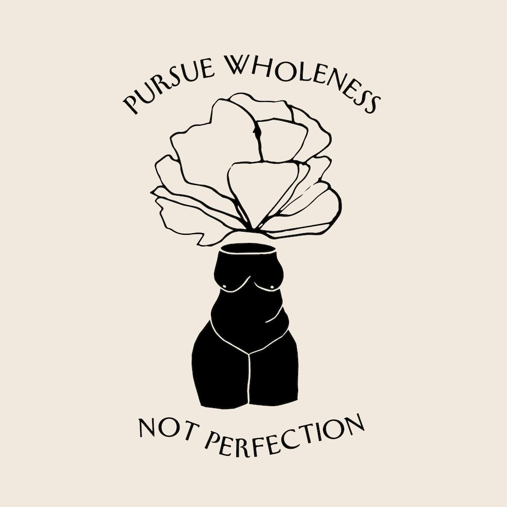 Vase Flower Head Body Positive Pursue Wholeness  Square