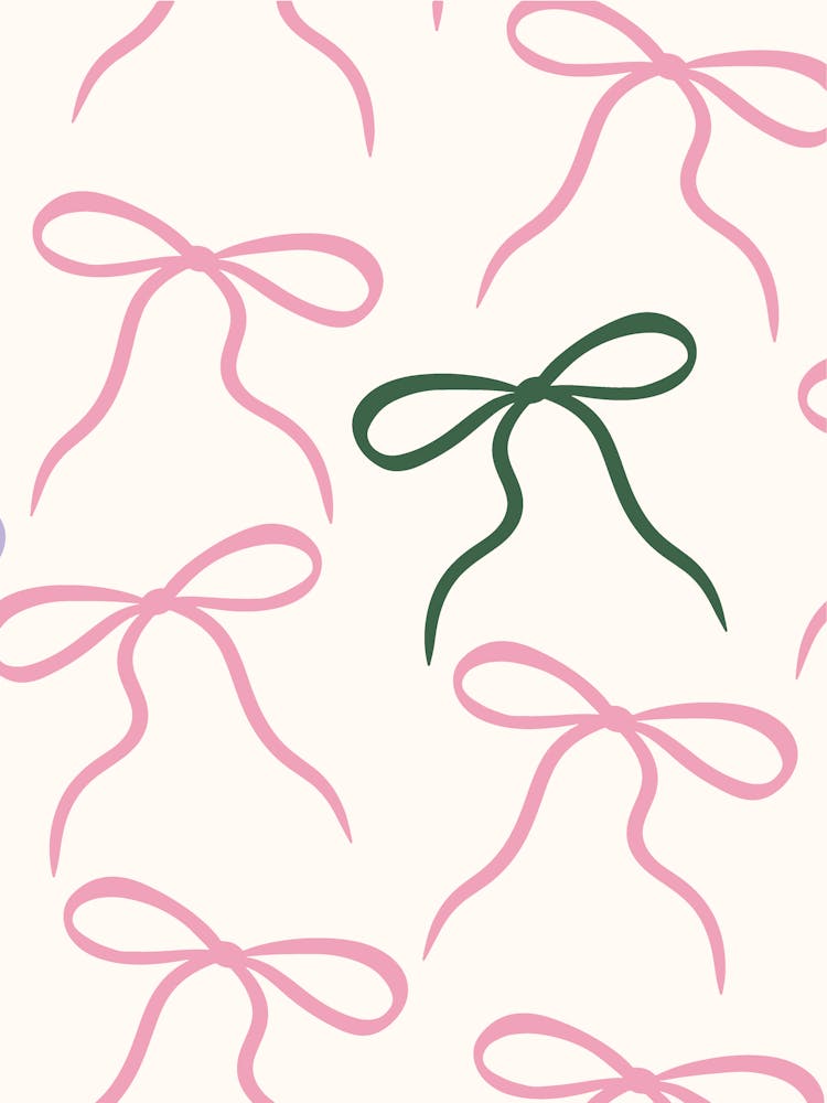 Pink and green Bows pretty