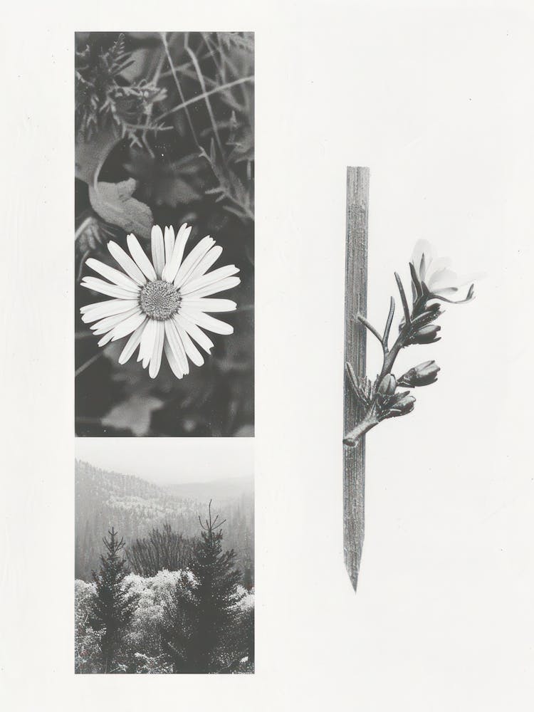Daisy Flower Photo Collage 1