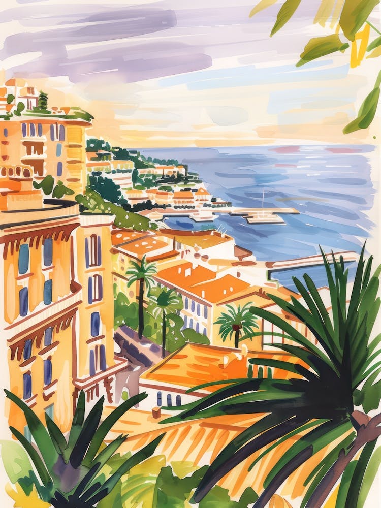 Travel Poster Happy Places Monaco 4