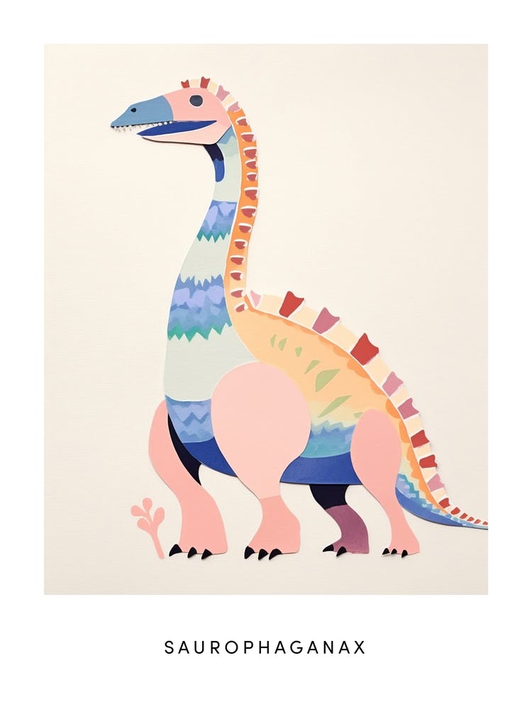 Nursery Dinosaur Art Saurophaganax 3 Poster