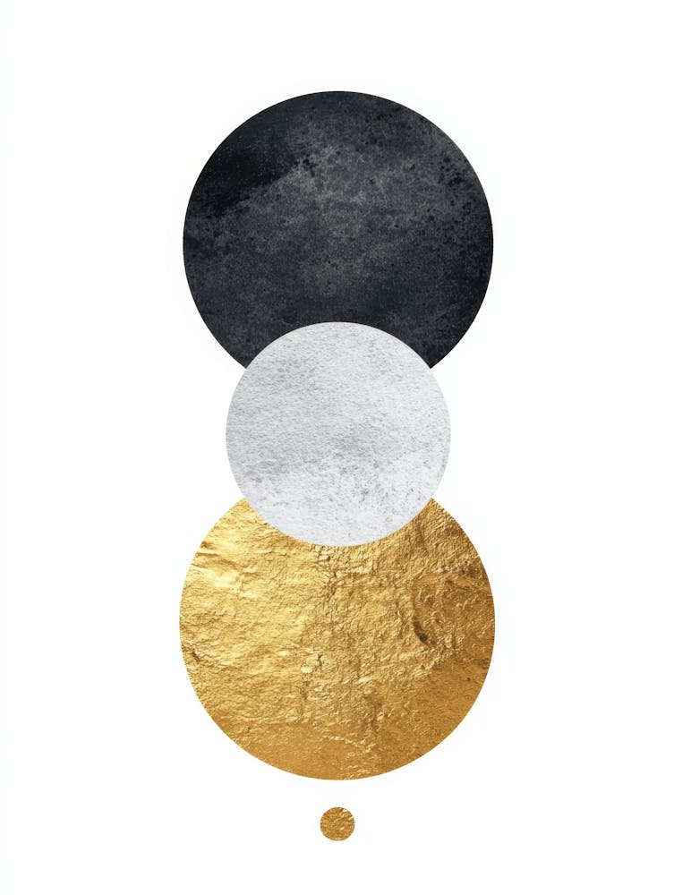 Gold And Black Circles 3