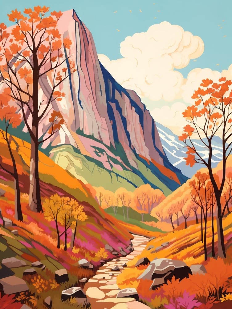 Ben Nevis Scotland 4 Hike Illustration