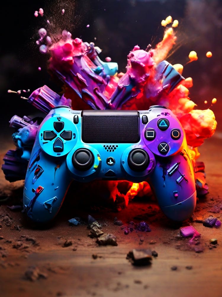 GamingArt, ControllerLove, NeonGlow, GamingVibes, ColorfulConsole, PlayfulPalette, DigitalJoy, ConsoleCreativity, TechTones, GamerHues, VibrantGaming, ControllerMagic, Game controller Poster, Gaming Vibes, Controller Art, Gaming Poster, Gaming Decor I