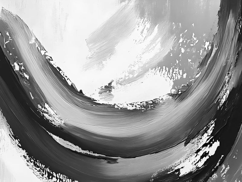 Abstract Black And White Painting 45