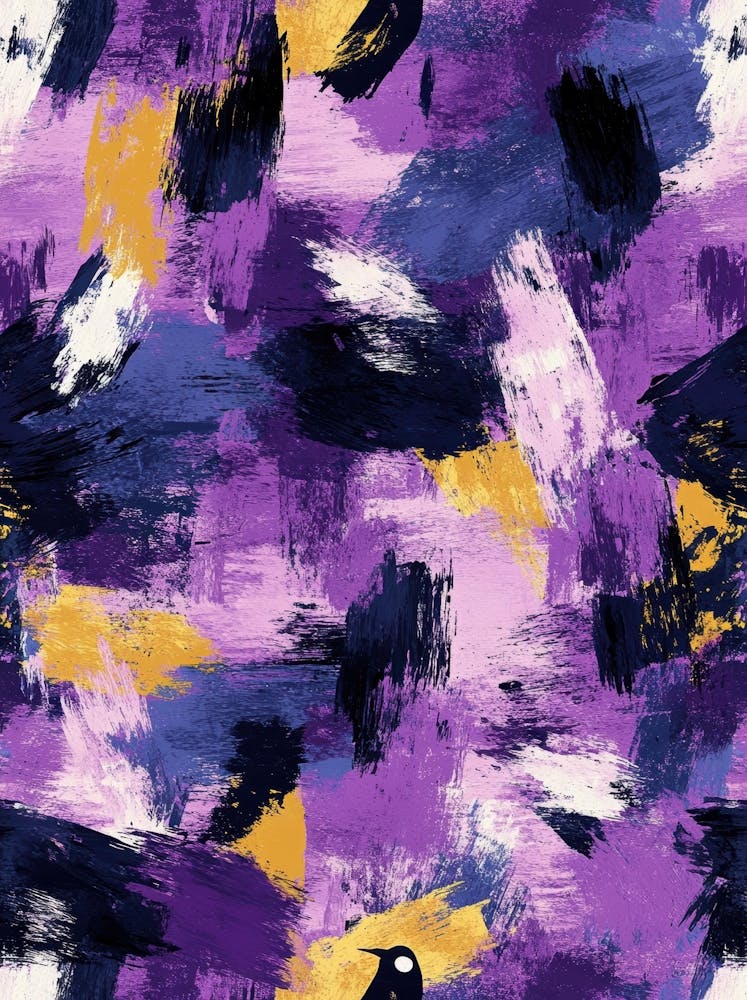 Purple And Yellow Abstract Painting 3