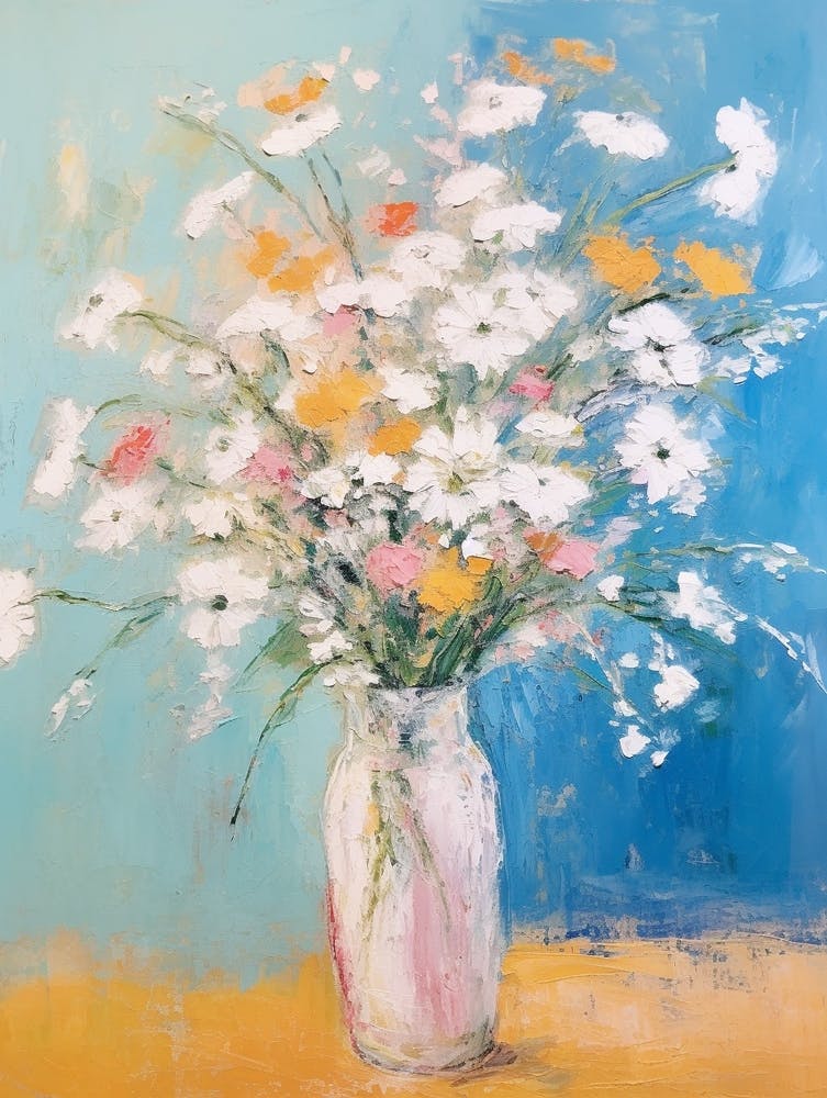 Flower Painting Fauvist Style Gypsophila Babys Breath