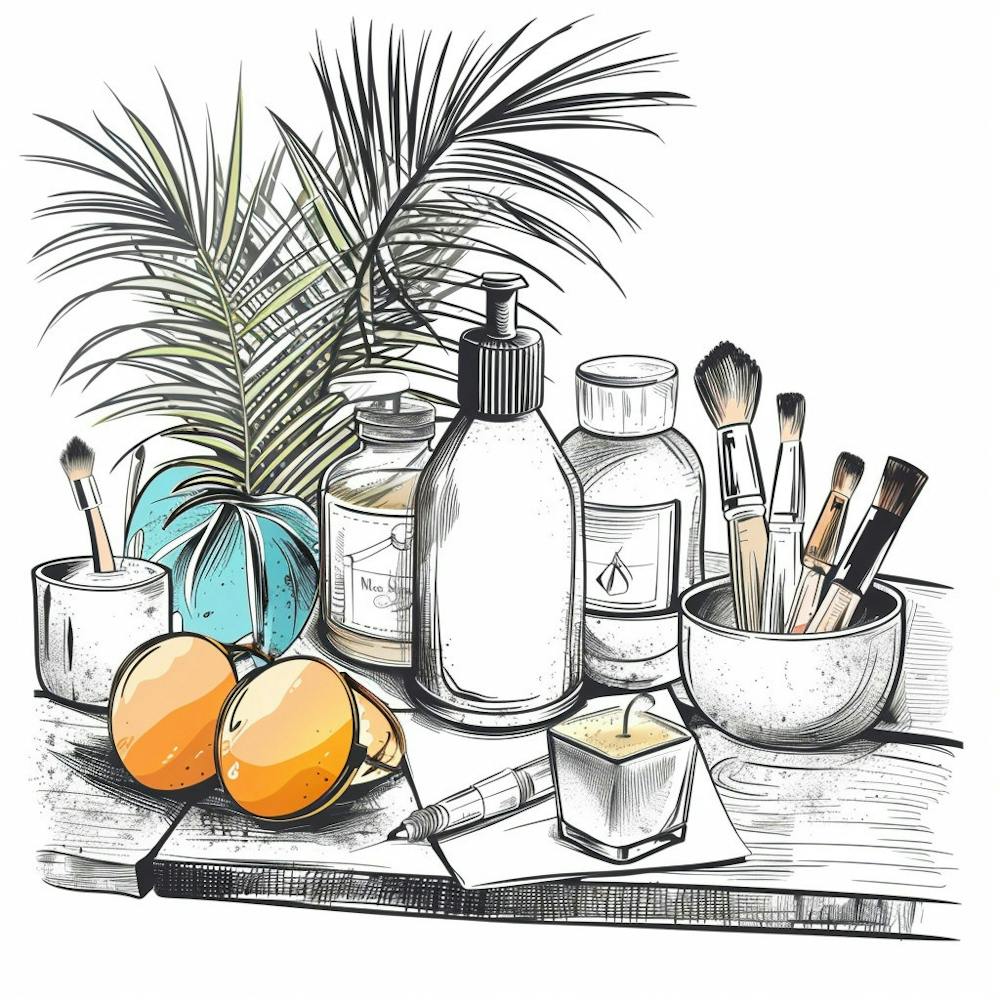 Illustration de Produits de Beauté