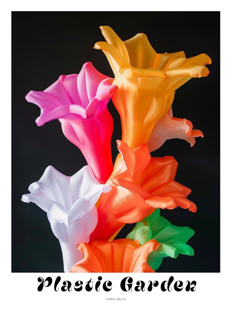 Bright Inflatable Flowers Poster Coral Bells 1