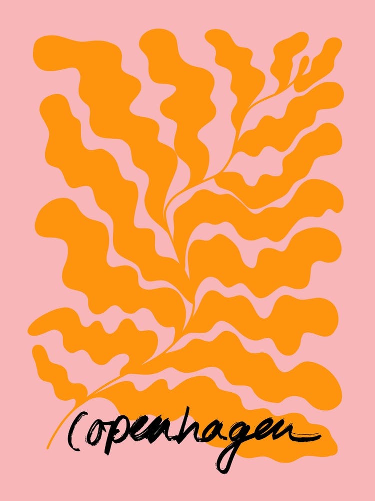 Copenhagen Blatt Pink Orange