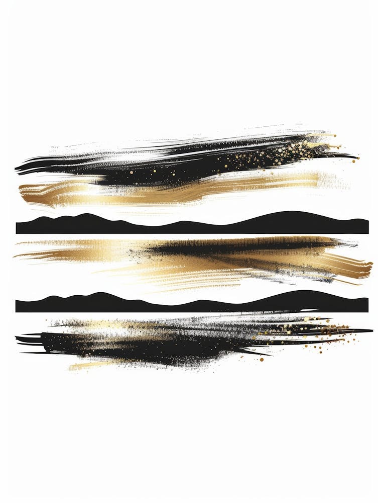 Gold And Black Brushstrokes 9