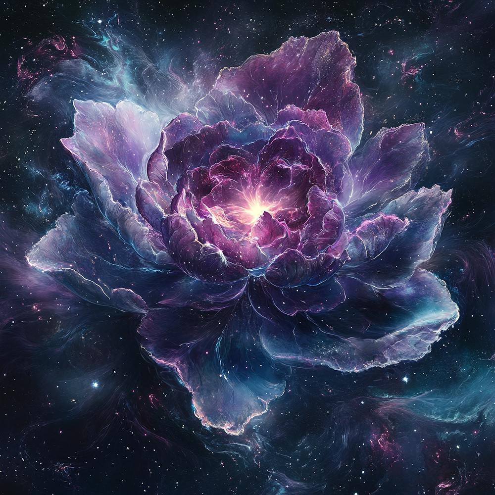Peony Flower In Space