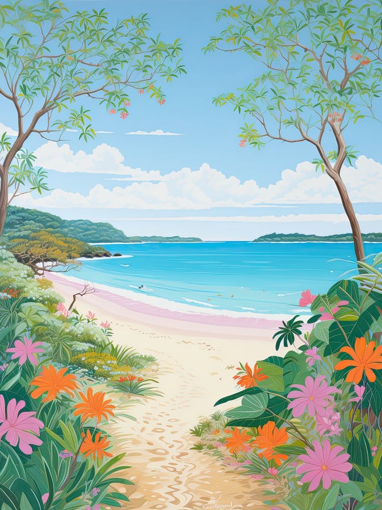 Four Mile Beach, Australia, Matisse And Rousseau Style 1