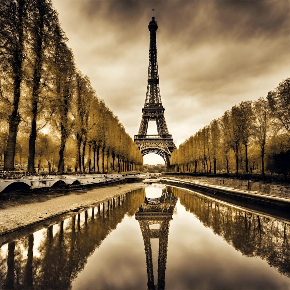 Eiffel Tower Reflection 1