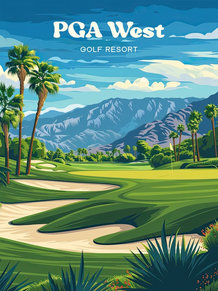 PGA West Golf Club California Travel Art