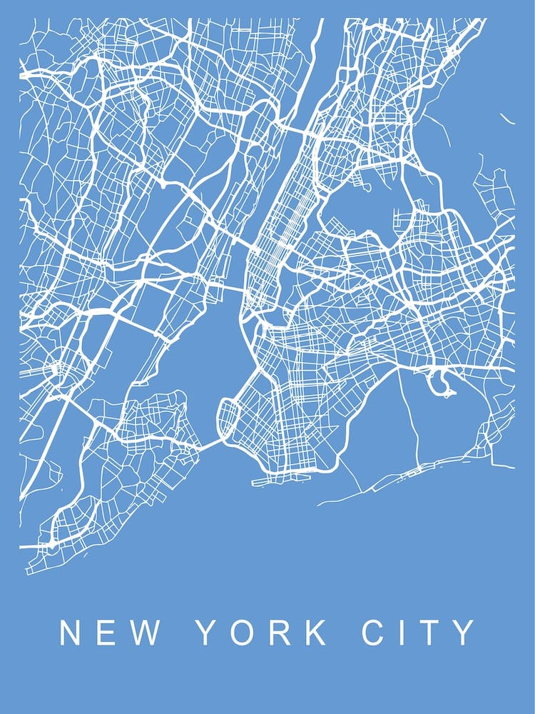 New York City Map Blueprint