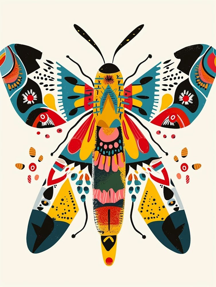 Colourful Insect Illustration Firefly 9