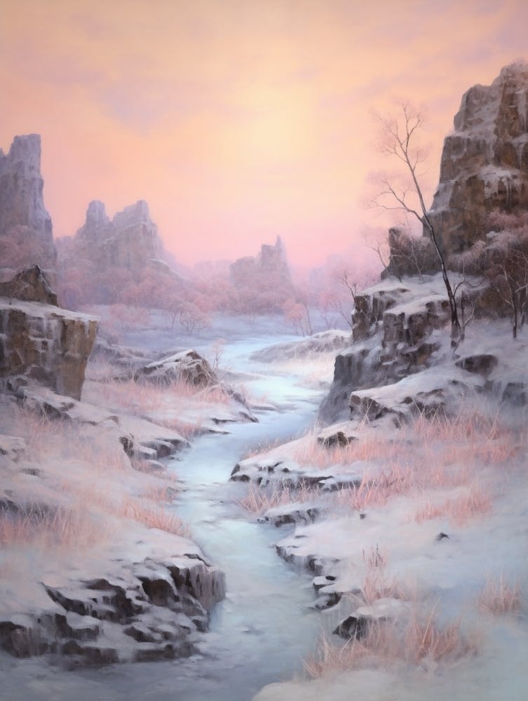 Peinture Hivernale Rêveuse Parc National de Pribaikalsky Russie 2