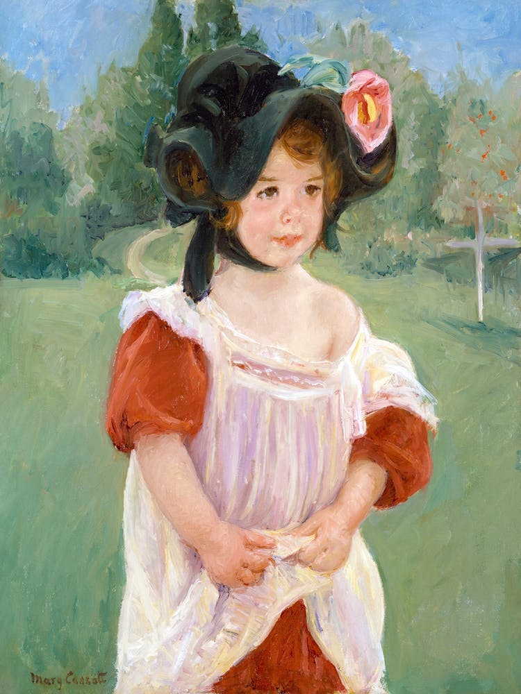 Spring Margot Standing In A Garden (1900), Mary Cassatt