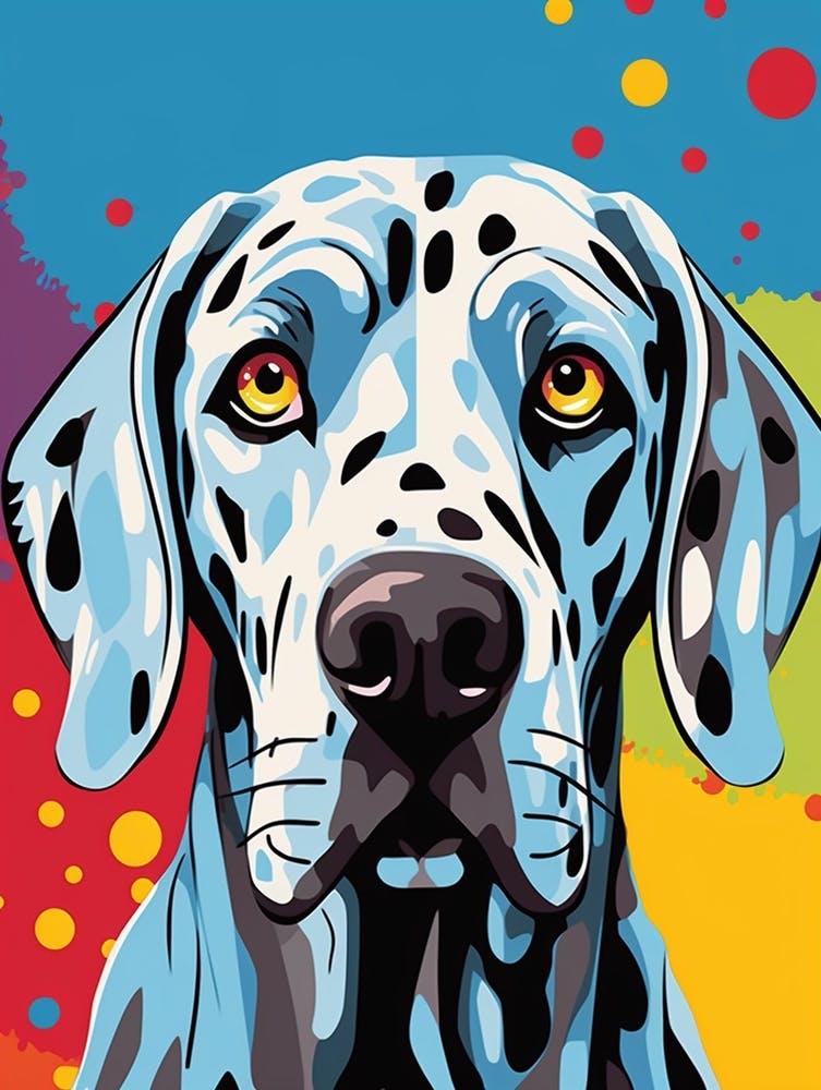Pop Art Harlekin Dogge