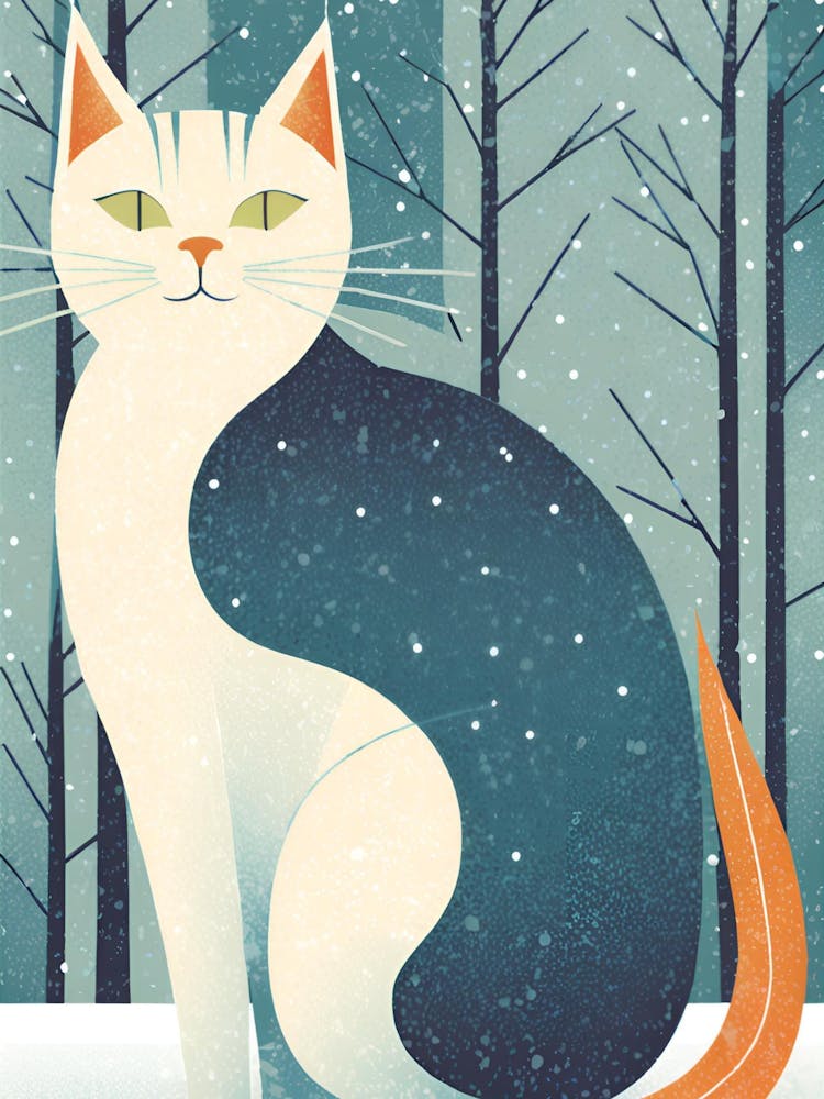 Cat In Snow