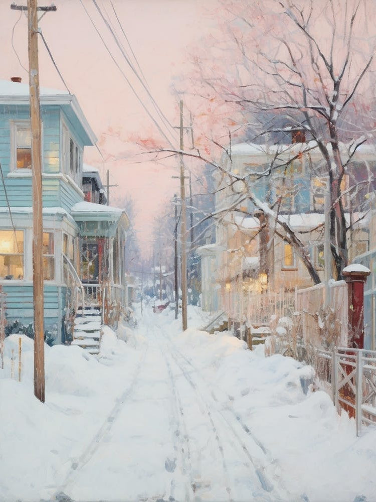 Dreamy Winter Painting Toronto Canada 1
