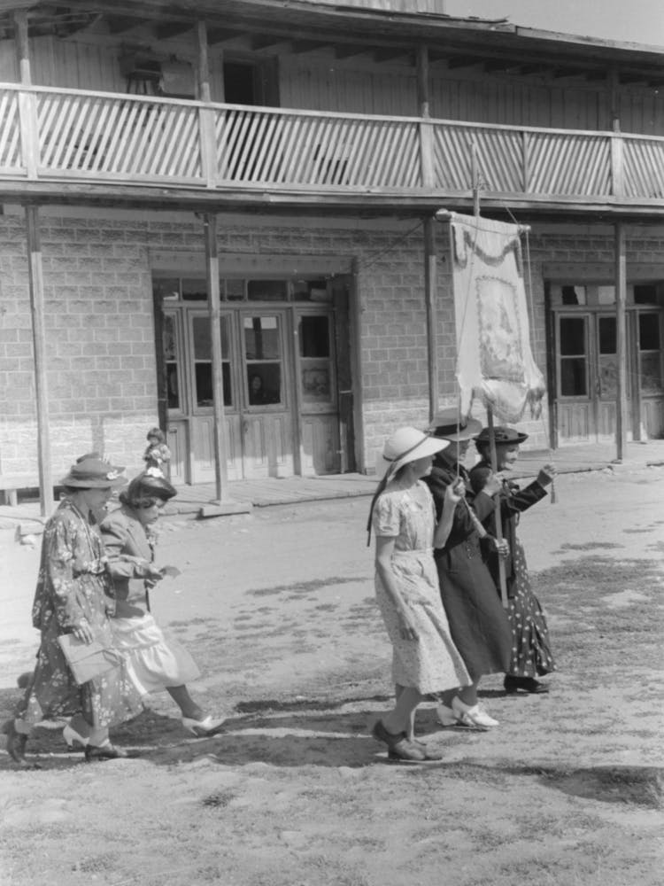 Part Of The Procession Of Spanish American Catholics In Honor Of A Saint, Penasco, New Mexico By Russell Lee
