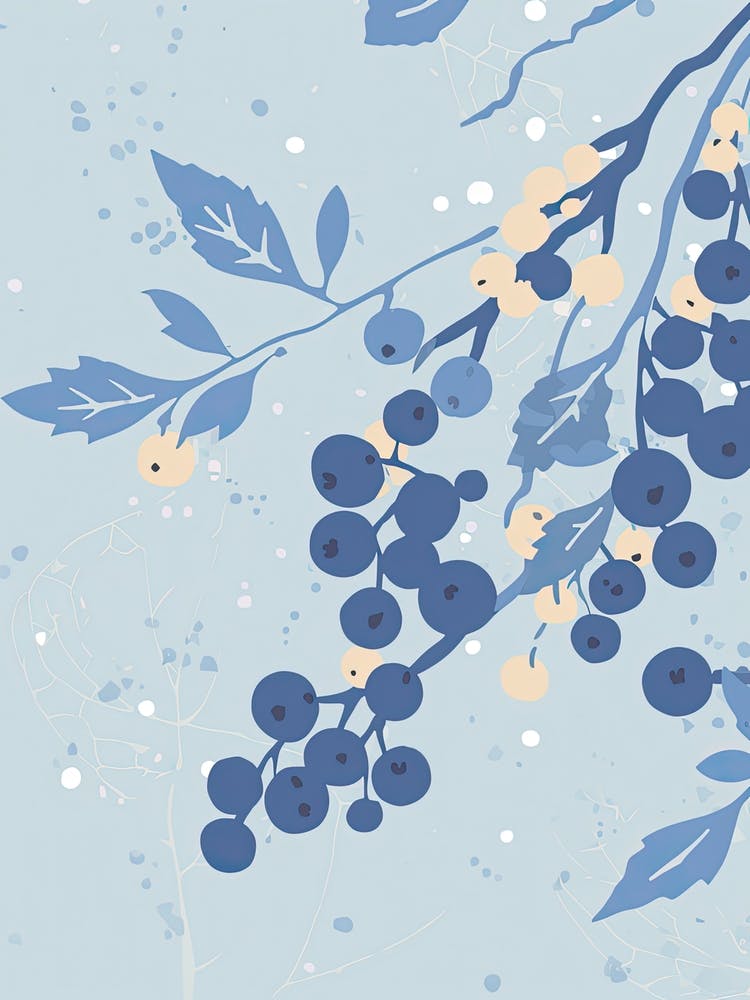 Blueberries Illustration 3
