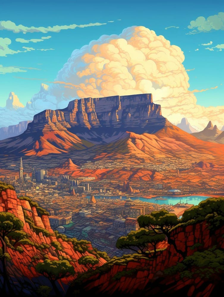 Cape Town Pixel Art 8