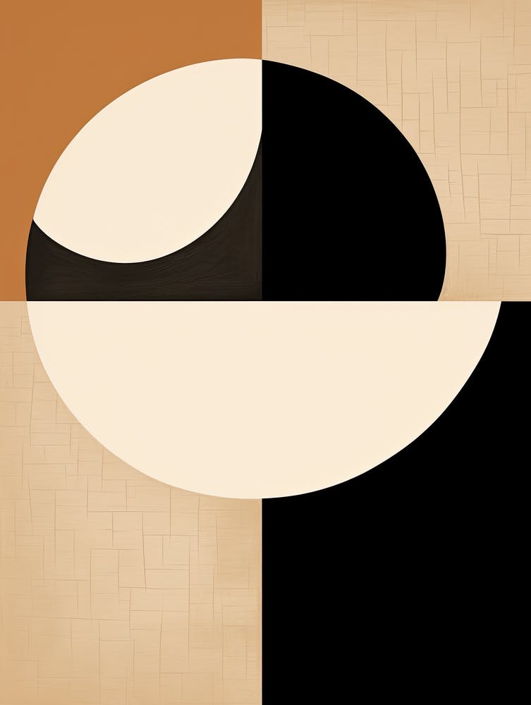 Celestial Harmony in Beige Mid-Century