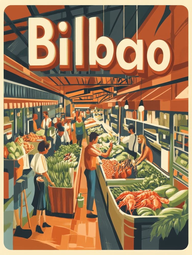 Aihrgdesign A 1970s Inspired Travel Poster For Bilbao