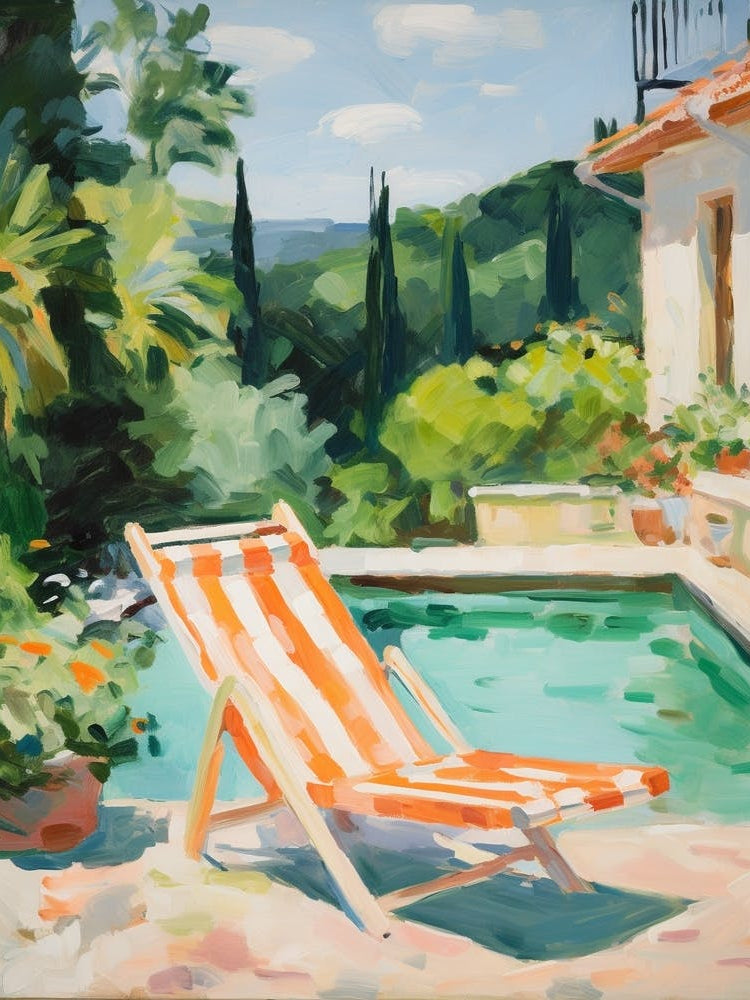 Sun Lounger By The Pool In Altamura Italy