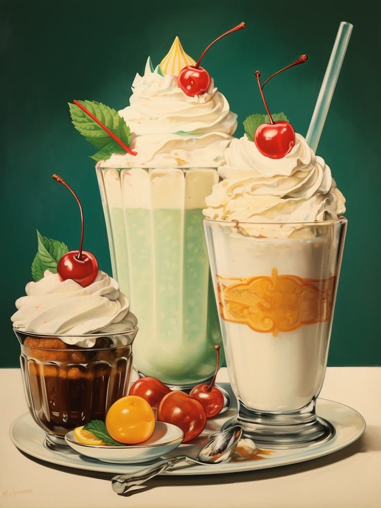 Vintage Ice Cream Sundae Photography Style 3