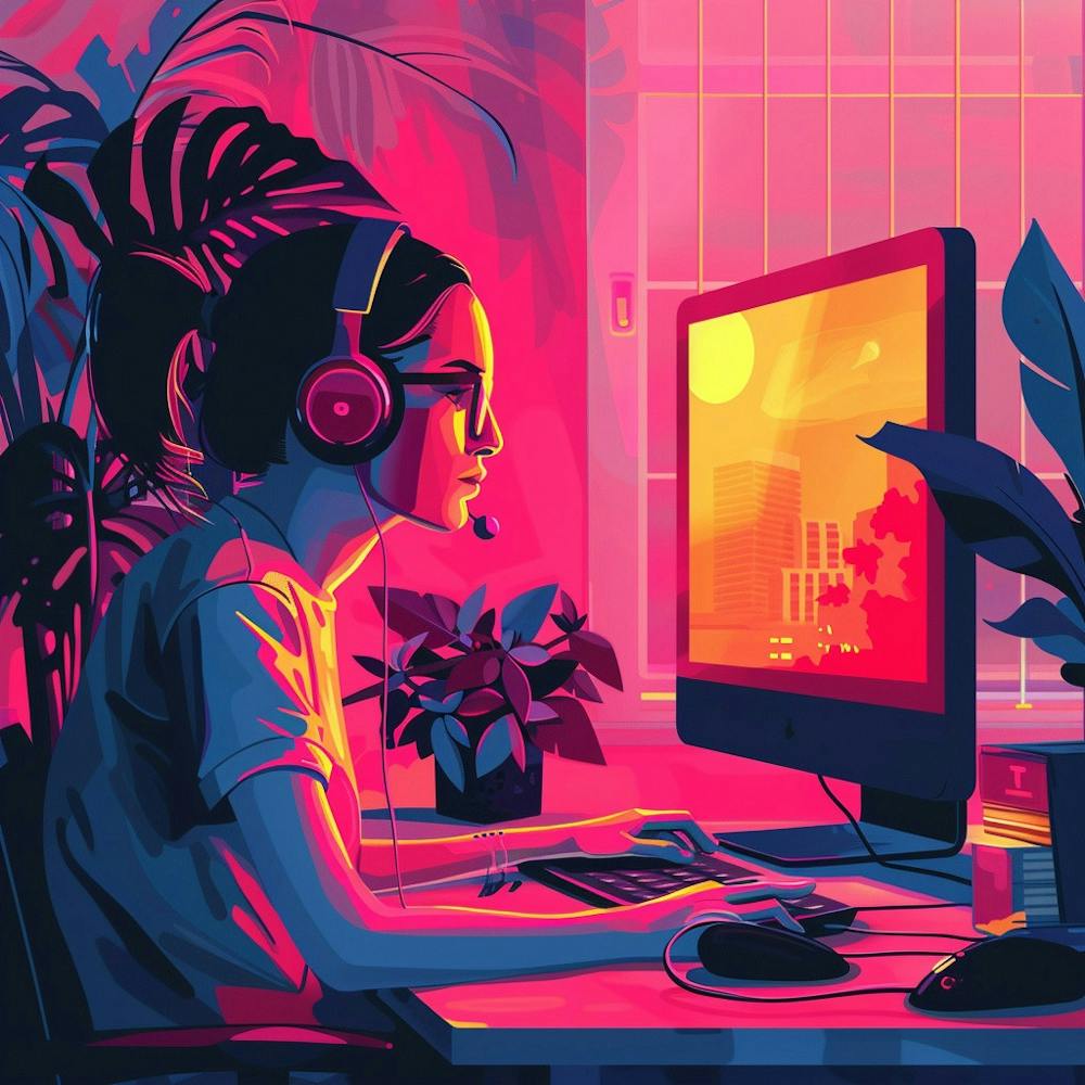 Gamer Girl With Headphones