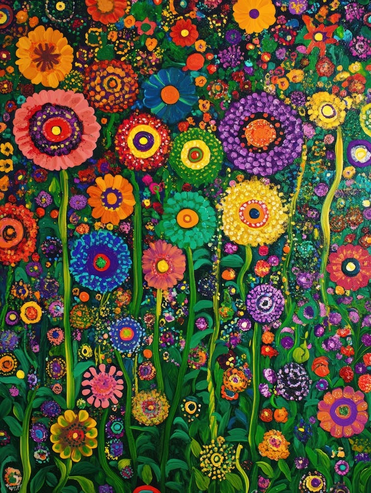 Garden Full Of Colorful Flowers 2