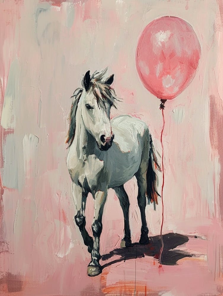 Cute Horse 2 With Balloon