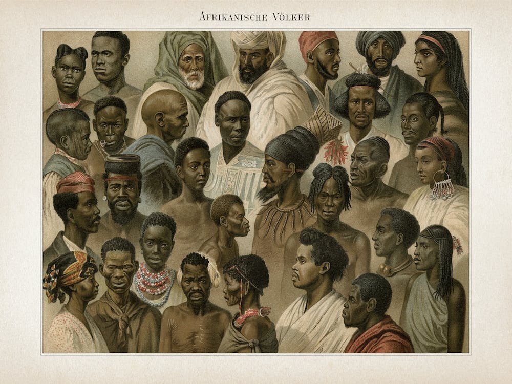 Vintage Meyers 10 Völker Afrikanisch