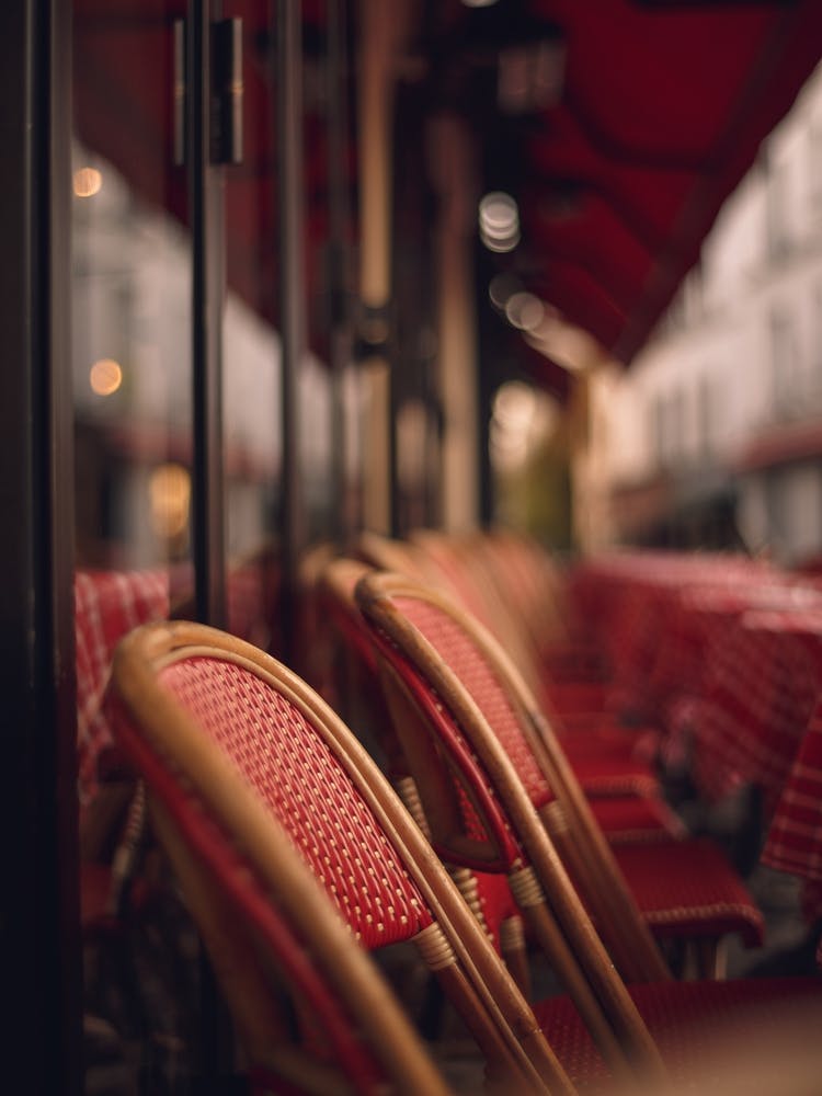 Paris Bistro Chairs At Sunrise