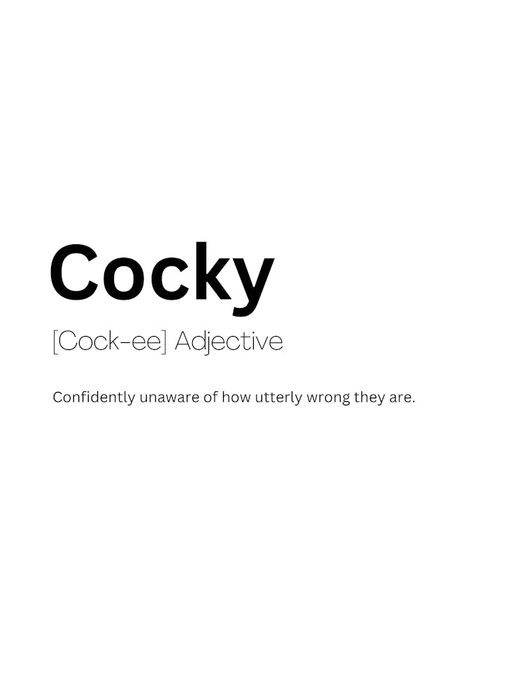 Cocky Definition Meaning 1