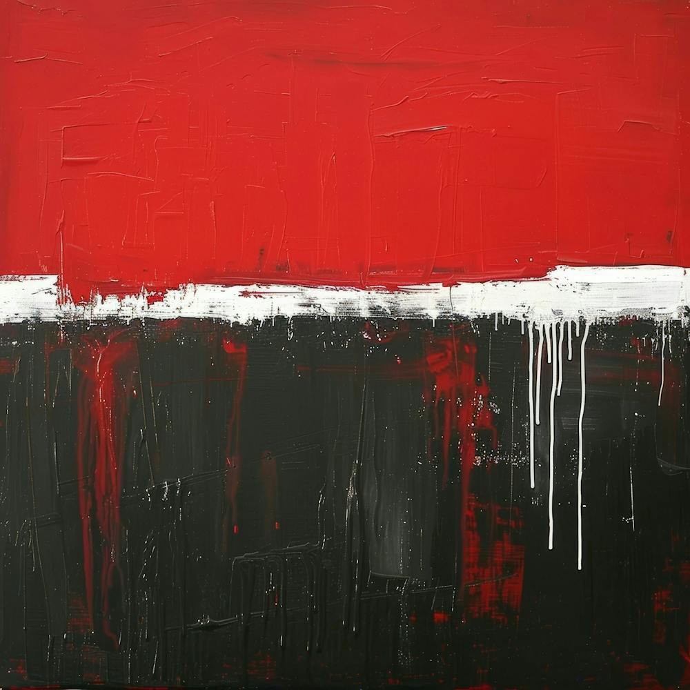 Abstrait Rouge Noir Blanc