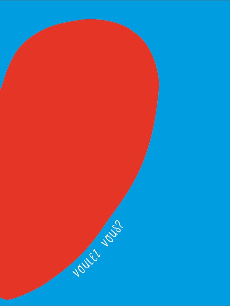 Voulez vous - heart red/blue